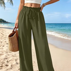 Women's High-Waisted Wide-Leg Trousers ?C Relaxed Fit - Image 5