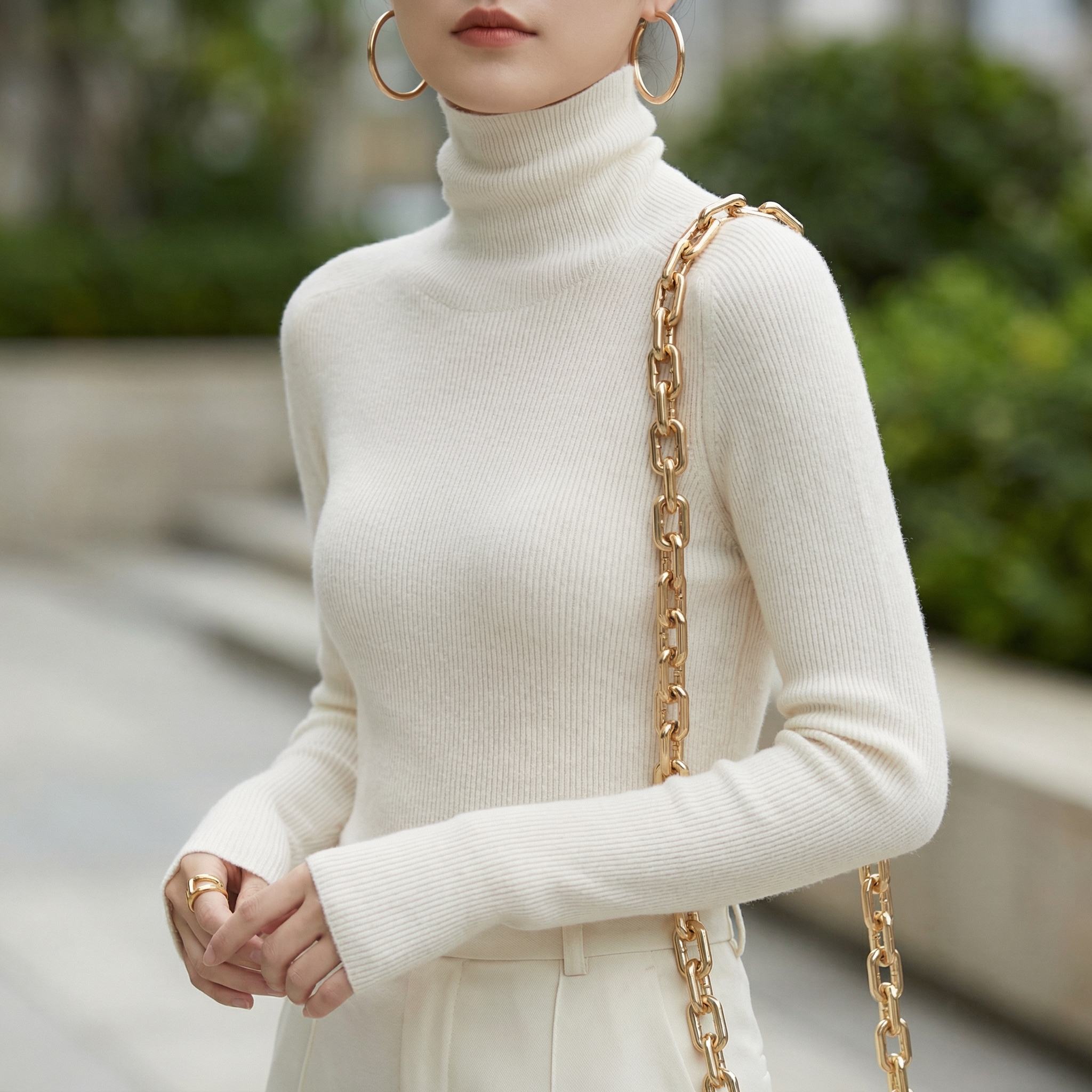 Aria Cashmere Turtleneck - Image 1