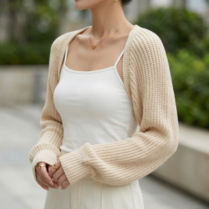 Carmen Ribbed Knit Shrug - Image 3