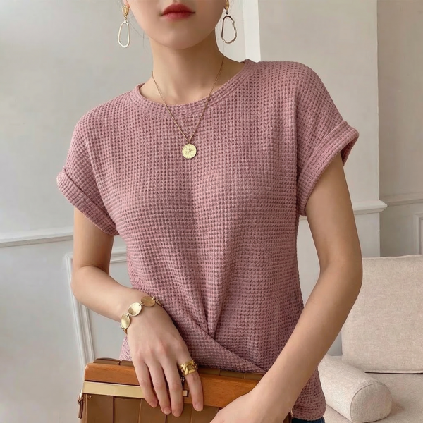 Amber Waffle Knit Top