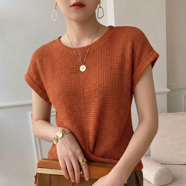 Amber Waffle Knit Top