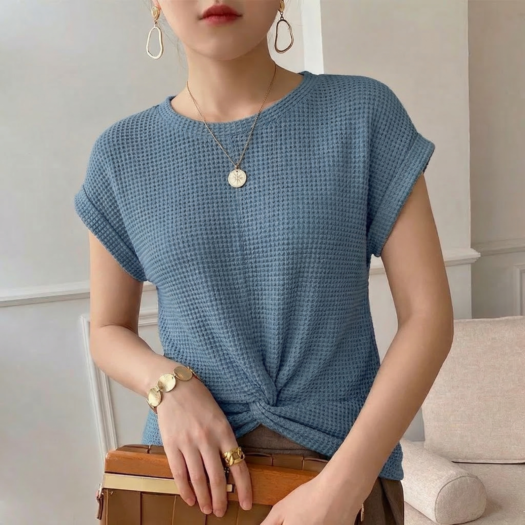 Amber Waffle Knit Top - Image 6