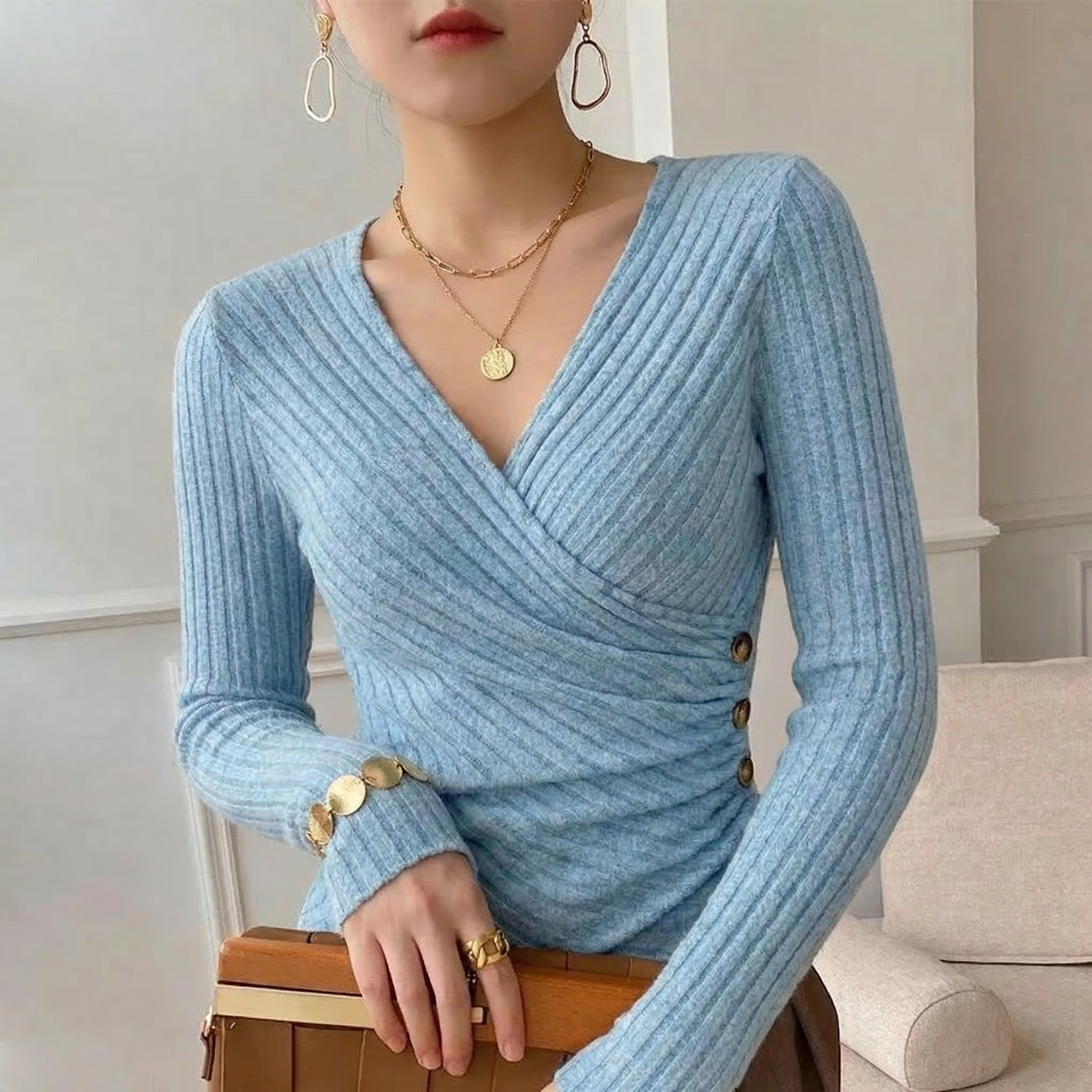 Barbara Viscose Wrap Top - Image 3