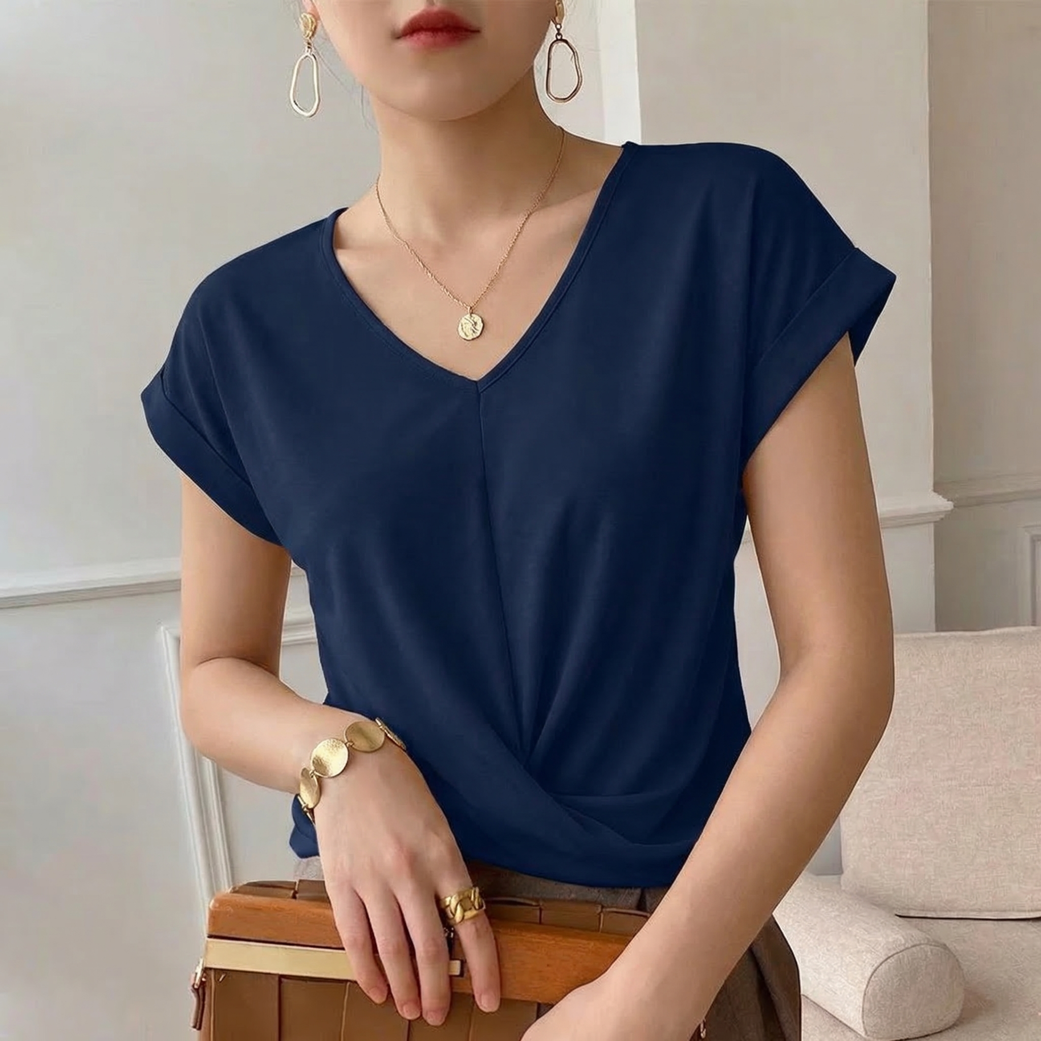 Clara Heart Neckline Tee - Image 4
