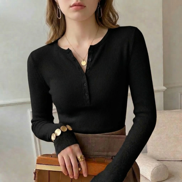 Aurelia Rib Cotton Henley