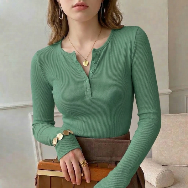 Aurelia Rib Cotton Henley