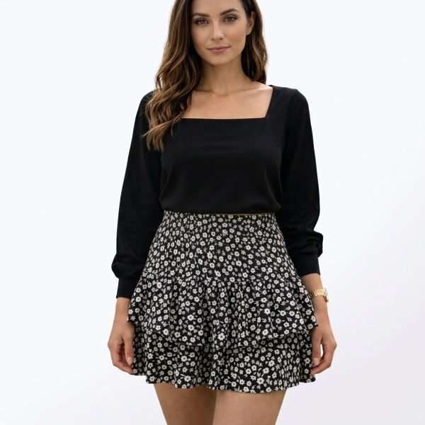 Alexandra Printed Ruffle Skirt