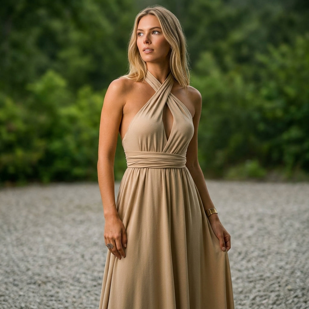 Elmirae Flowing Maxi Dress - Image 4