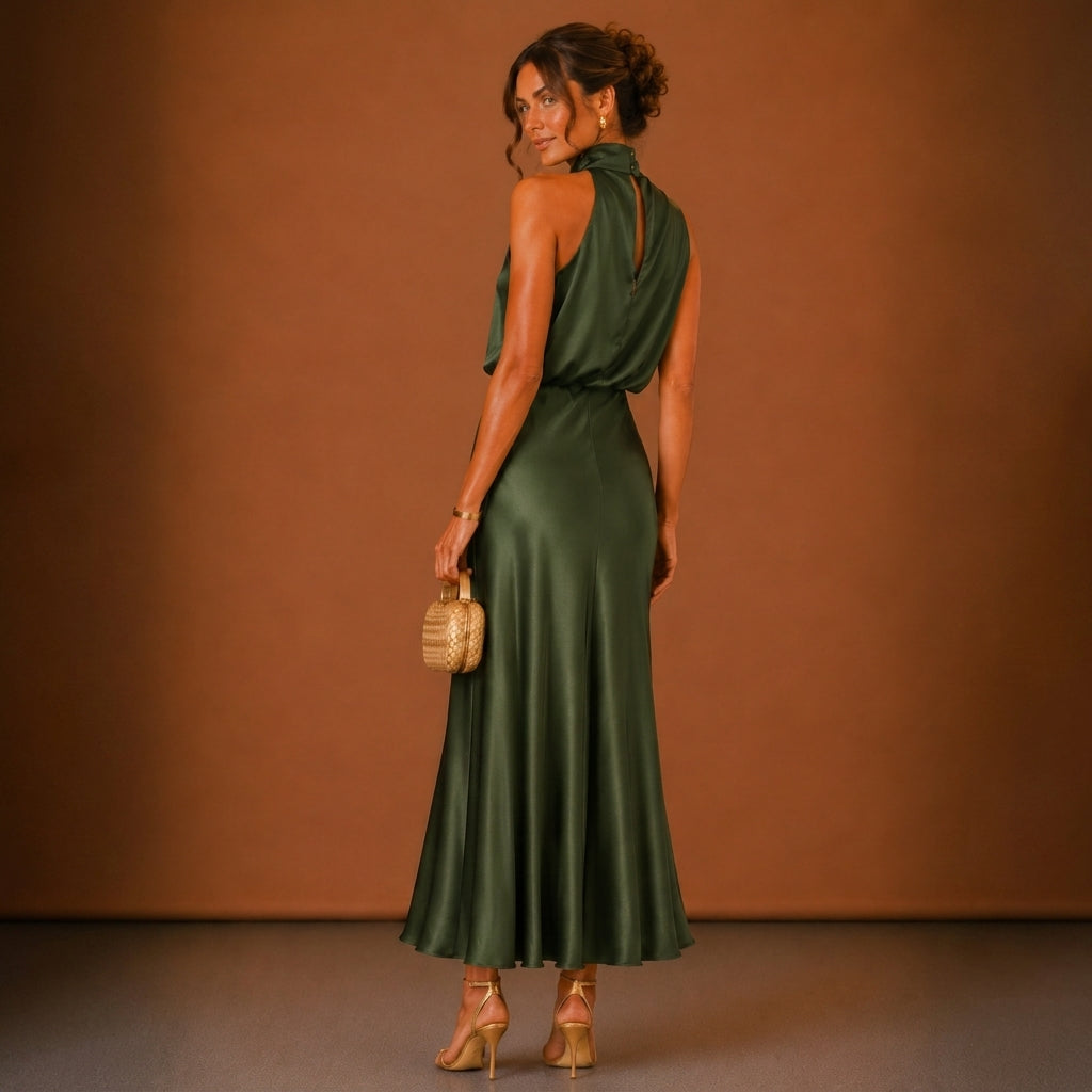 Soraya Satin Maxi Dress - Image 4