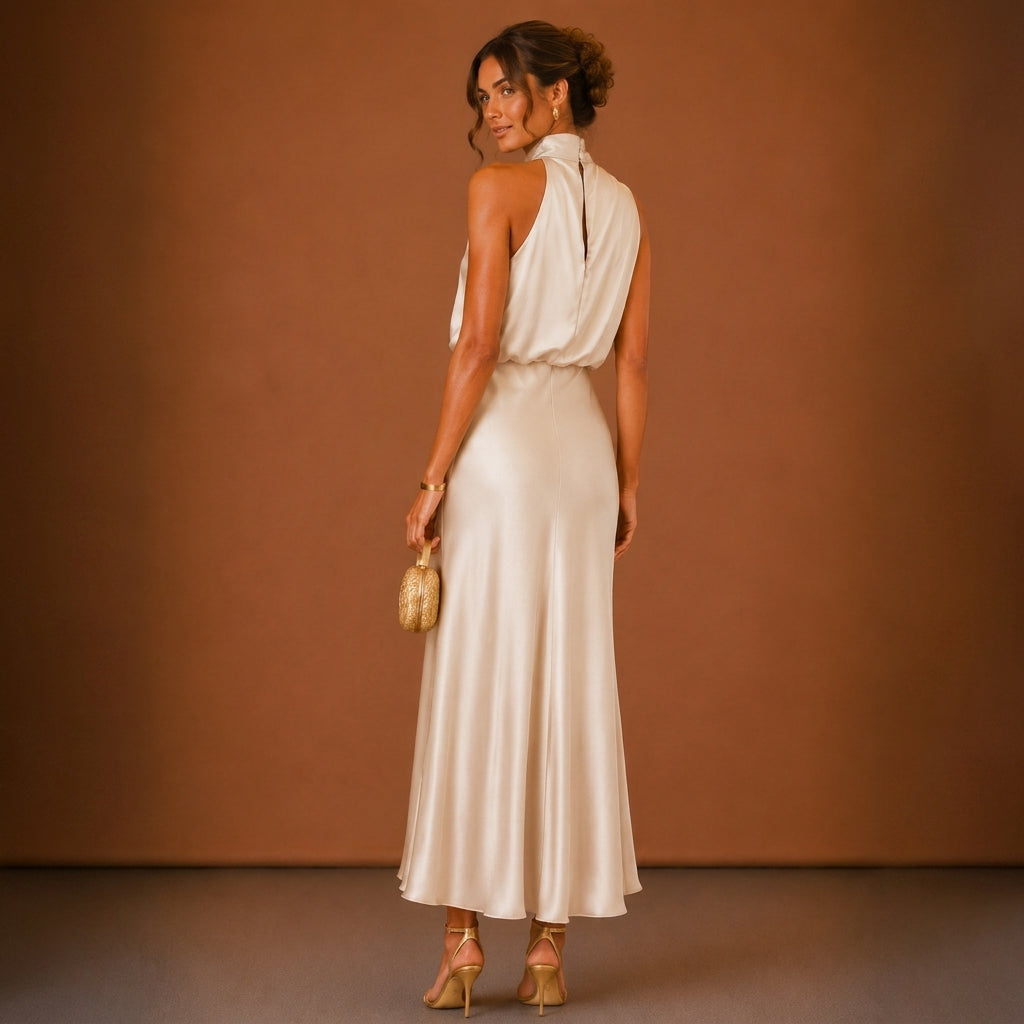 Soraya Satin Maxi Dress - Image 6