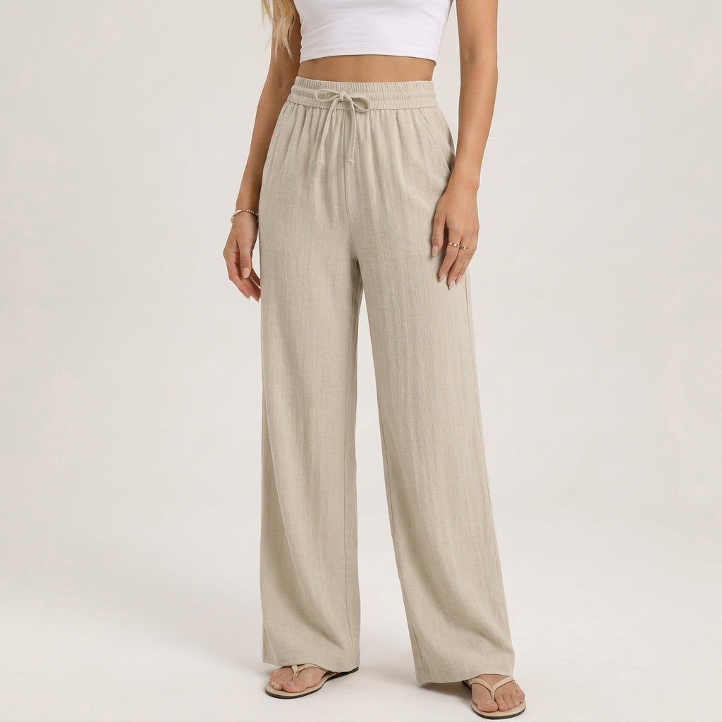Marisol Linen Wide-Leg Pants - Image 2