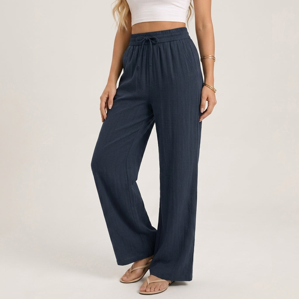 Marisol Linen Wide-Leg Pants - Image 4
