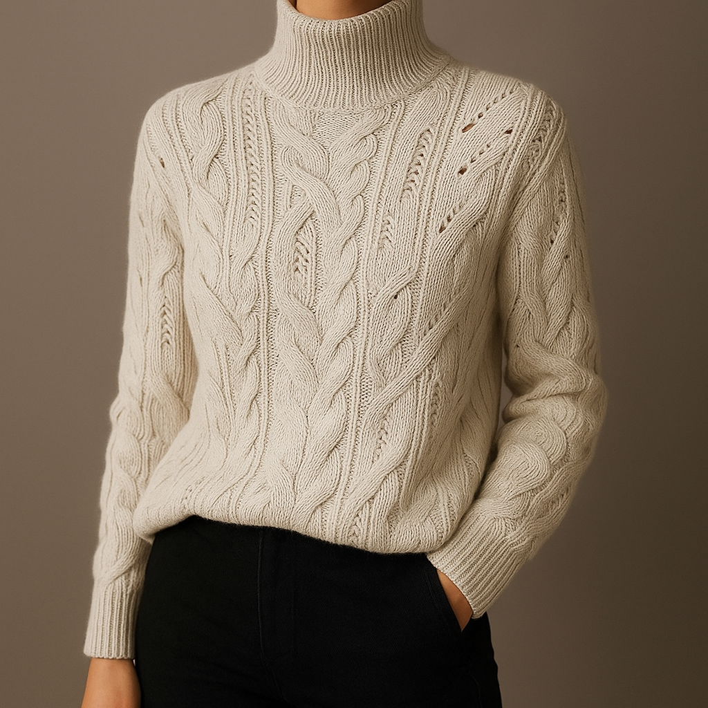 Selora Knit Turtleneck Sweater - Image 1