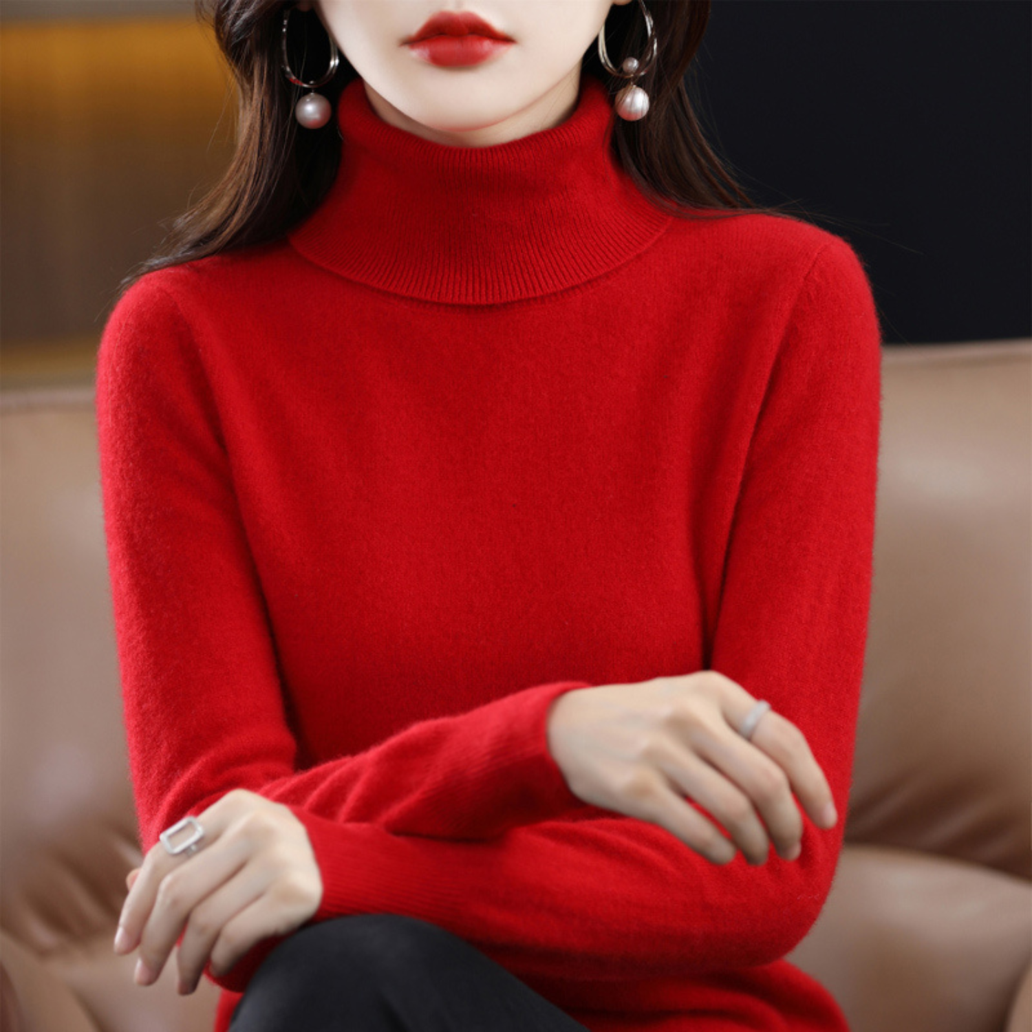 Elena Cashmere Turtleneck - Image 8