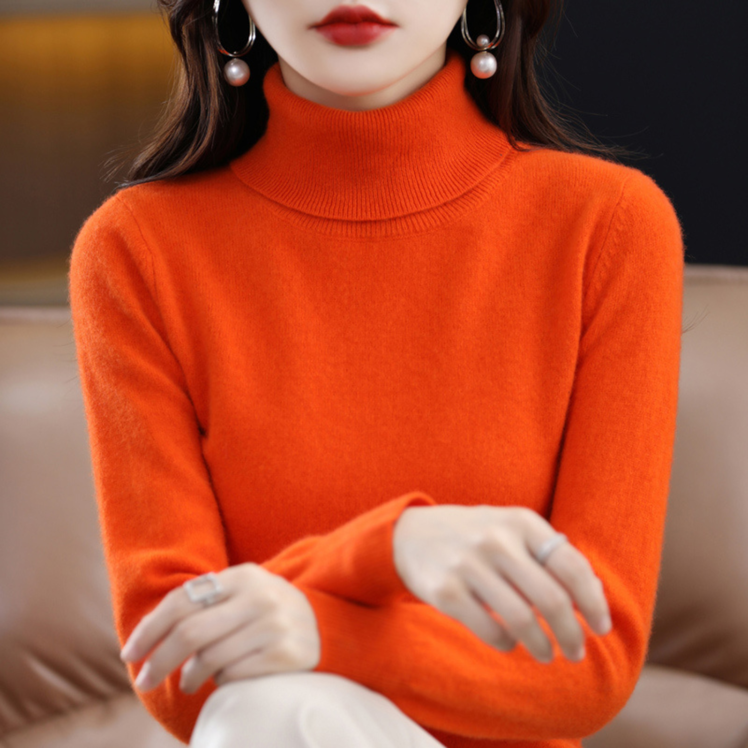 Elena Cashmere Turtleneck - Image 9