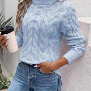 Comfortable Women's Turtleneck Sweater - Image 5