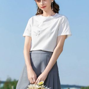 Summer T-Shirt with Butterfly Embroidery - Image 7