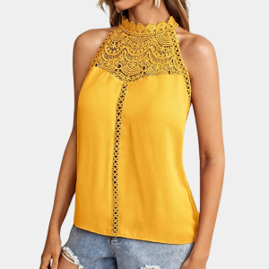 Elowyn | Lace Mock-Neck Sleeveless Top - Image 5