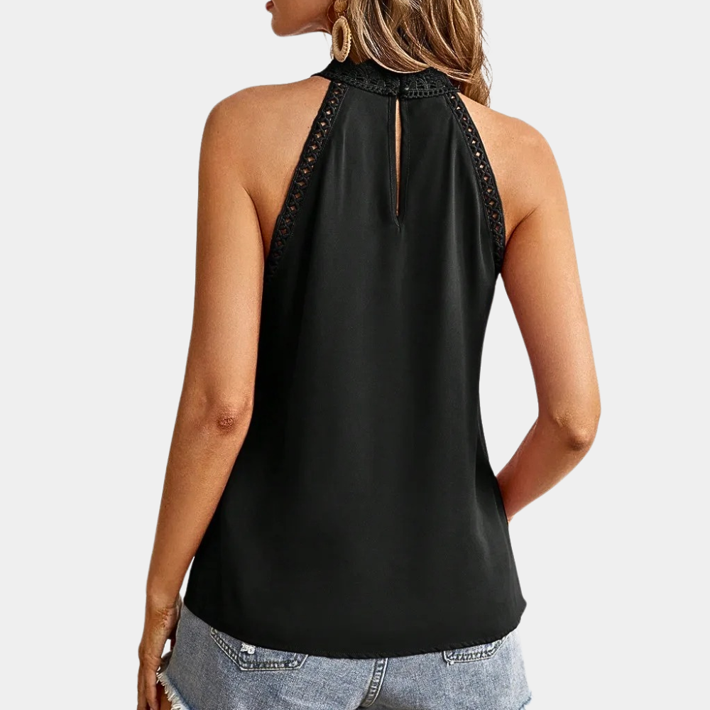 Elowyn | Lace Mock-Neck Sleeveless Top - Image 6