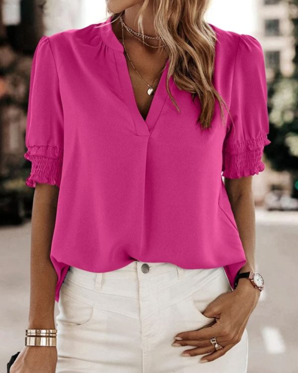 Roselle | Vibrant Puff Sleeve Blouse