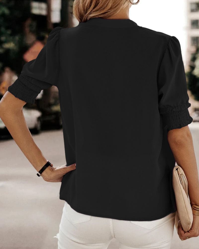 Roselle | Vibrant Puff Sleeve Blouse - Image 9
