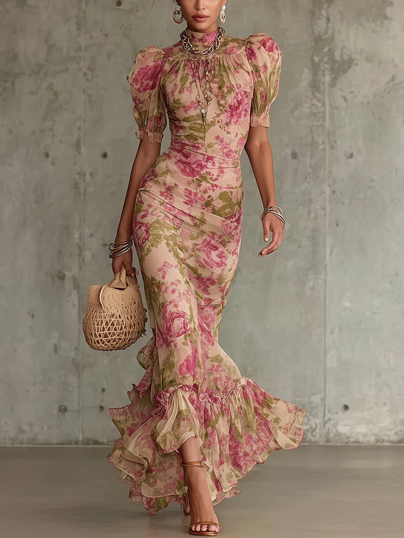 Patricia | Elegant Floral Maxi Dress with Sleeves for Women - Image 1