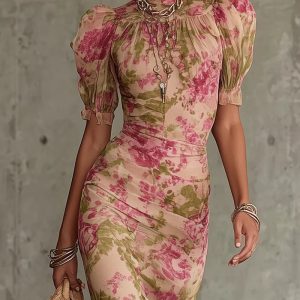 Patricia | Elegant Floral Maxi Dress with Sleeves for Women - Image 2