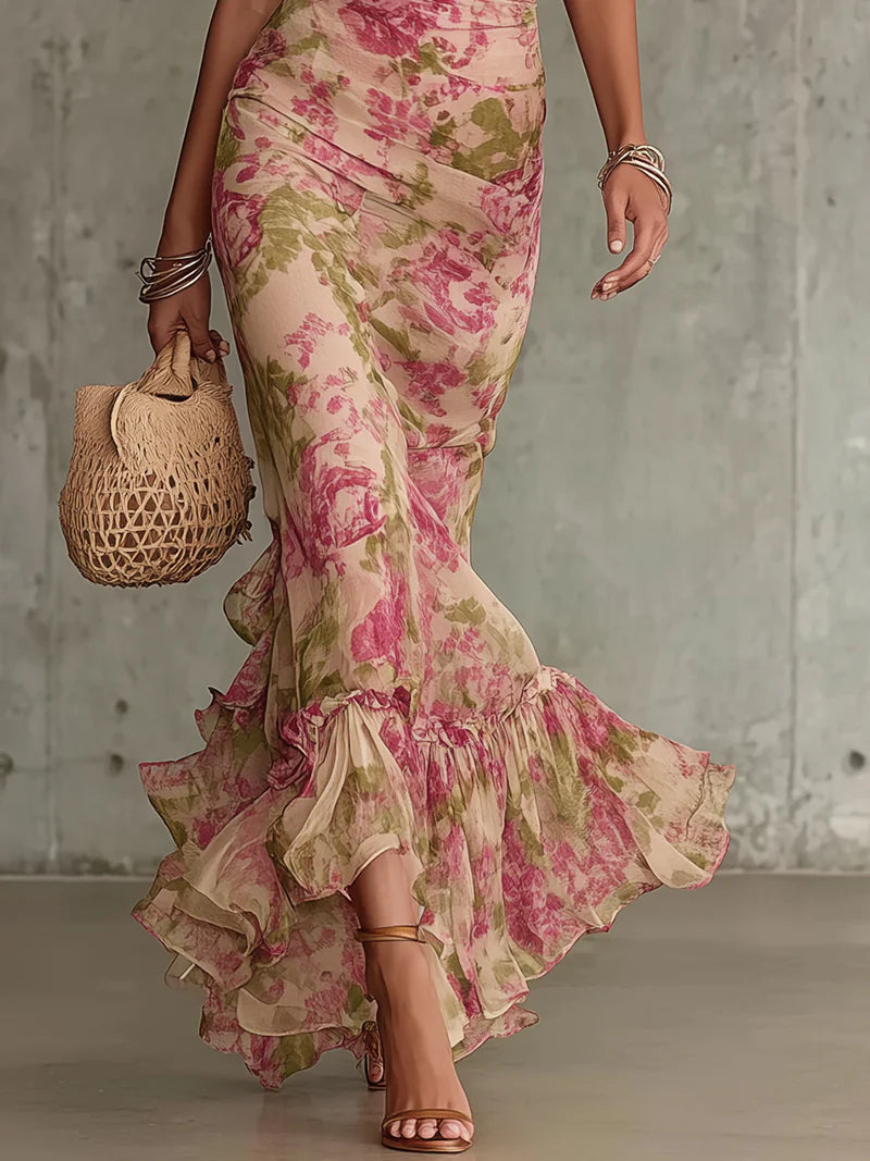 Patricia | Elegant Floral Maxi Dress with Sleeves for Women - Image 3