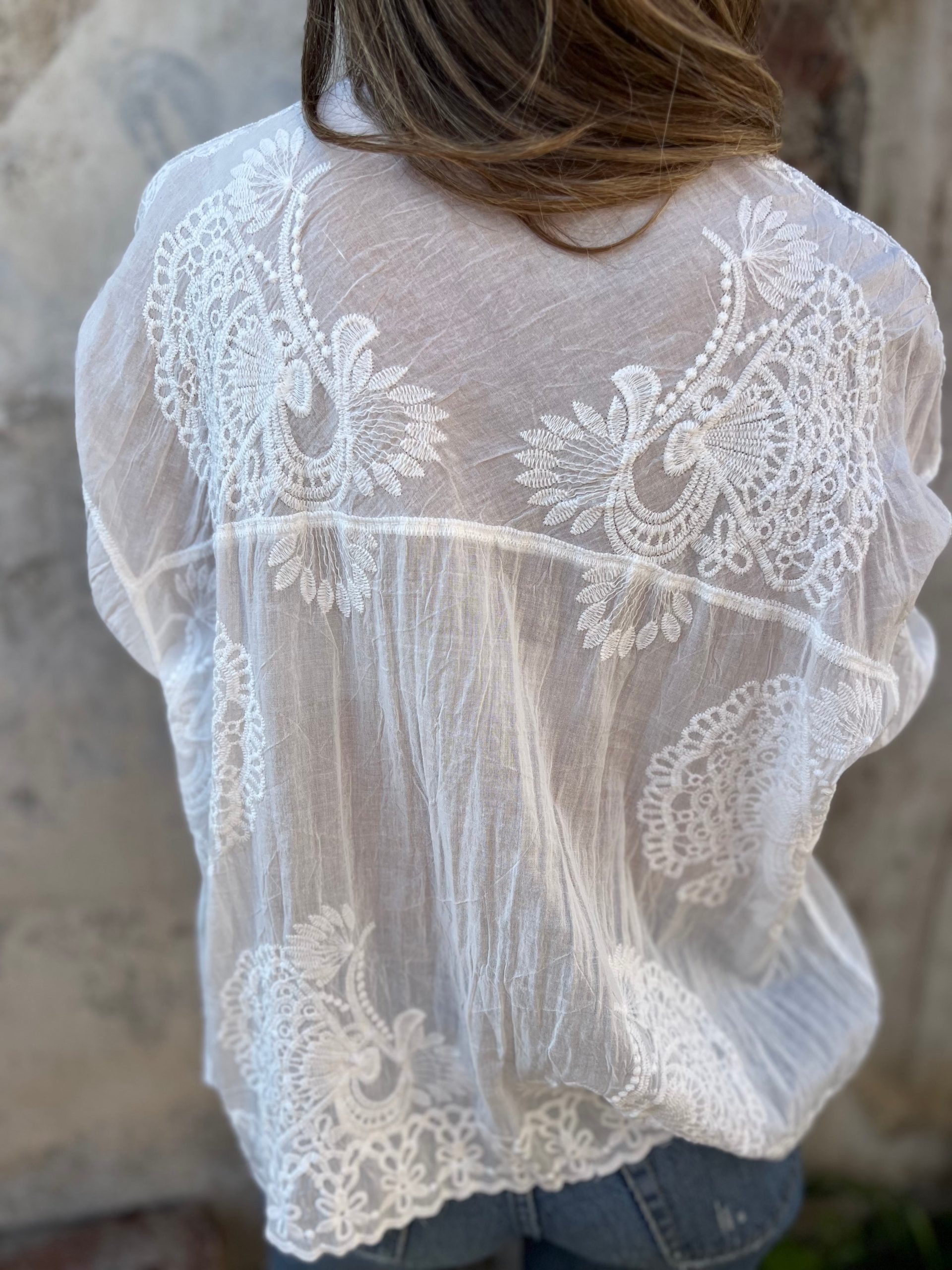 Marivelle | Elegant Lace Button Blouse - Image 6