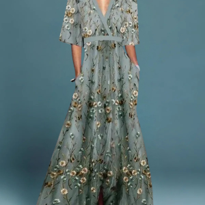 Brielle | Elegant Floral Pattern Women's Dress