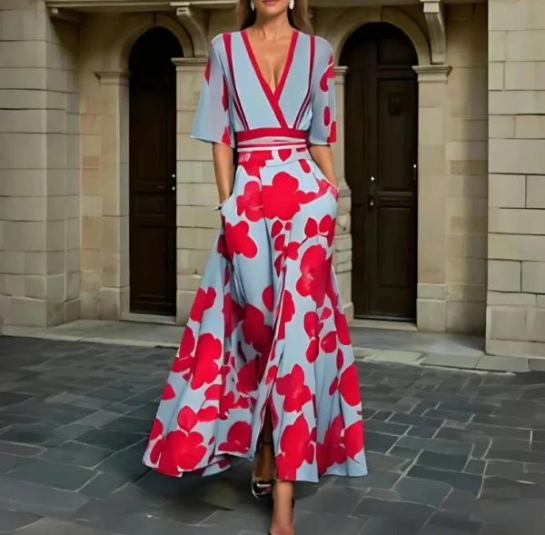 Brielle | Elegant Floral Pattern Women's Dress