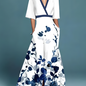 Brielle | Elegant Floral Pattern Women's Dress - Image 4