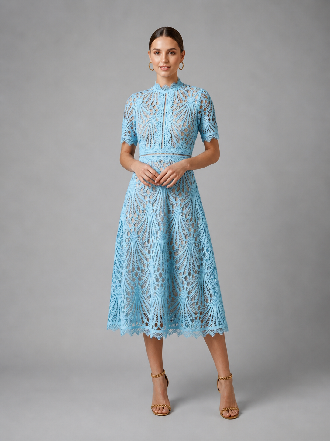 Thalia Lace Midi Dress - Image 6