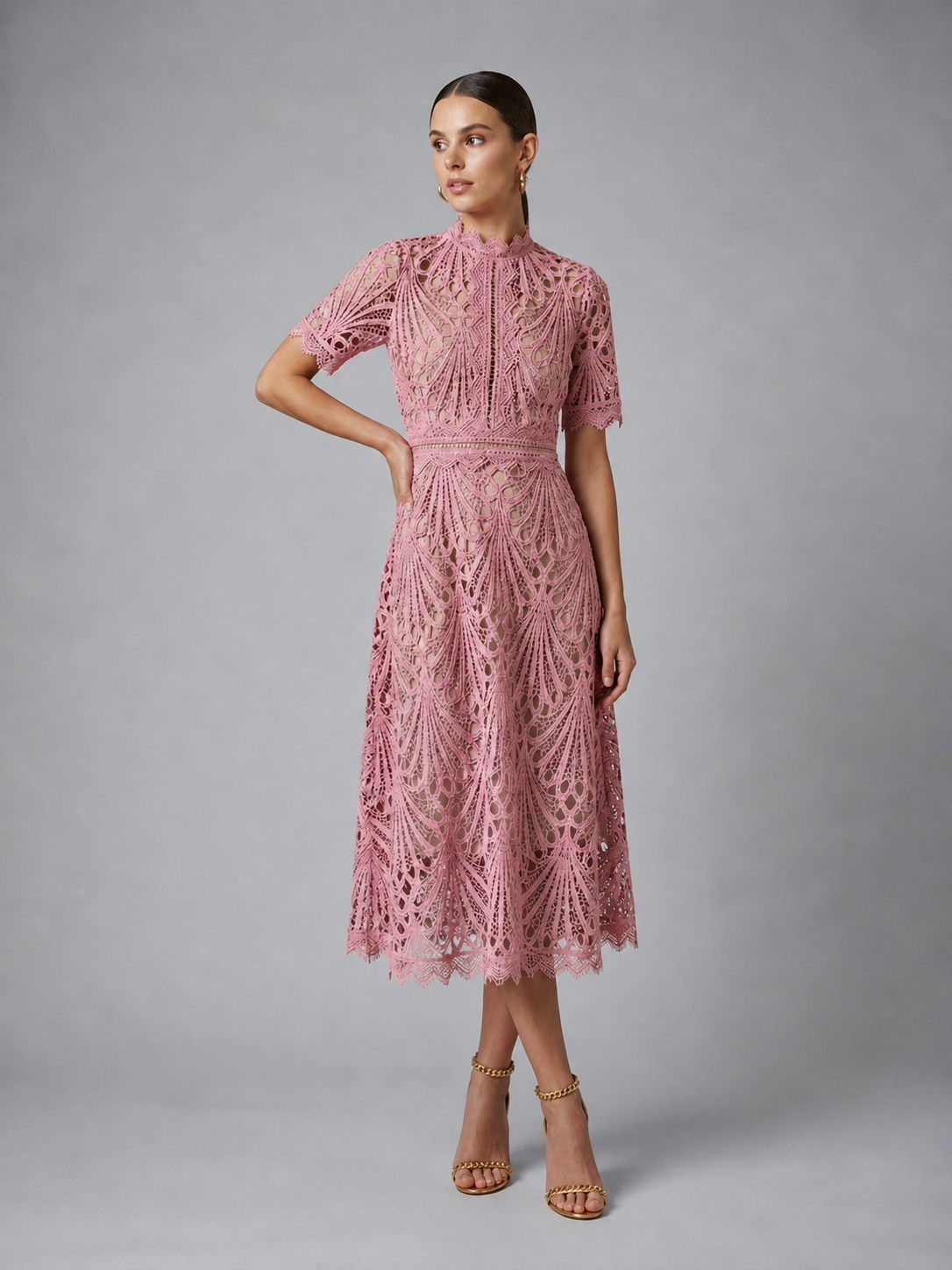 Thalia Lace Midi Dress - Image 5