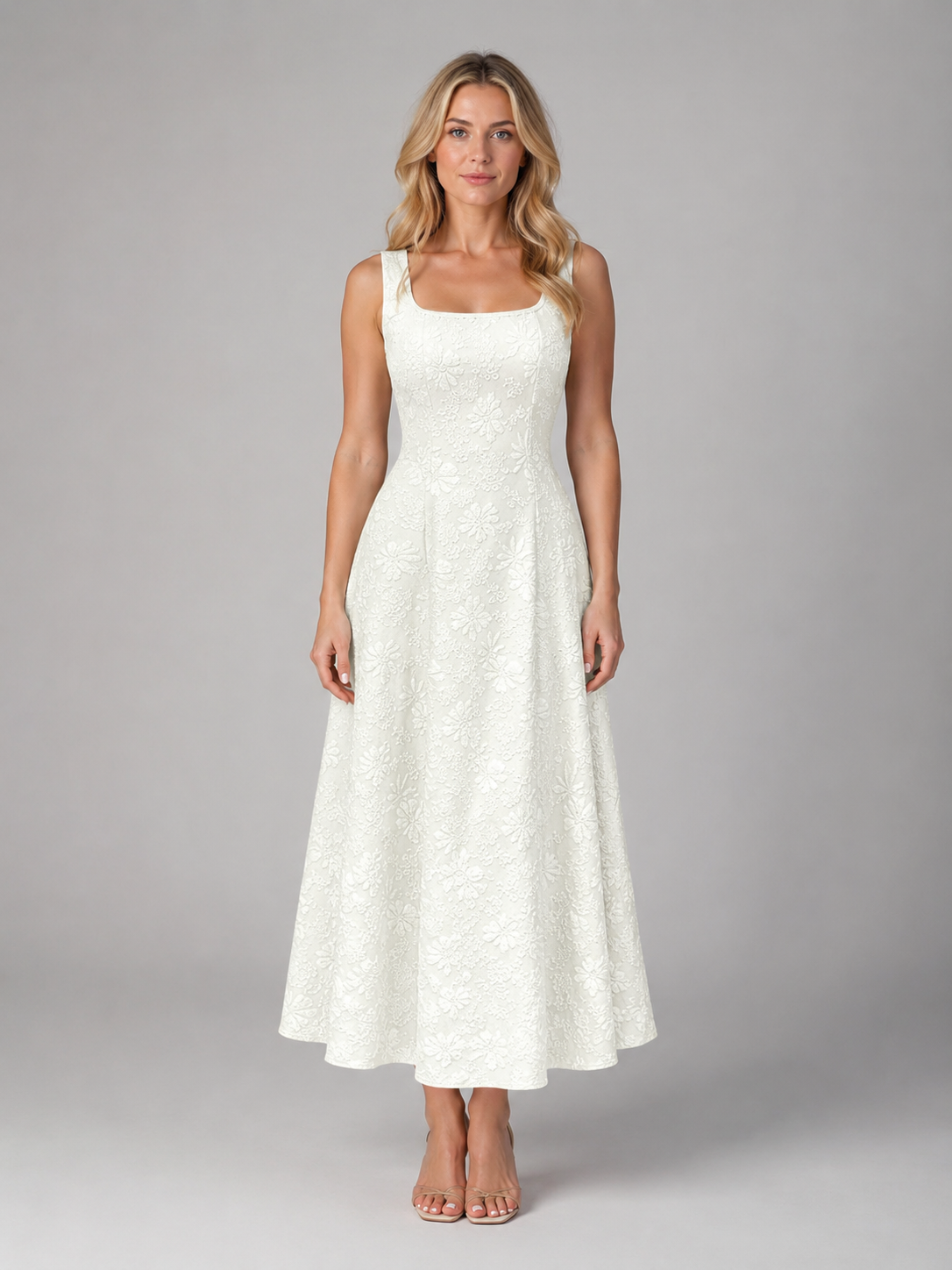 Cosima Jacquard Midi Dress - Image 1