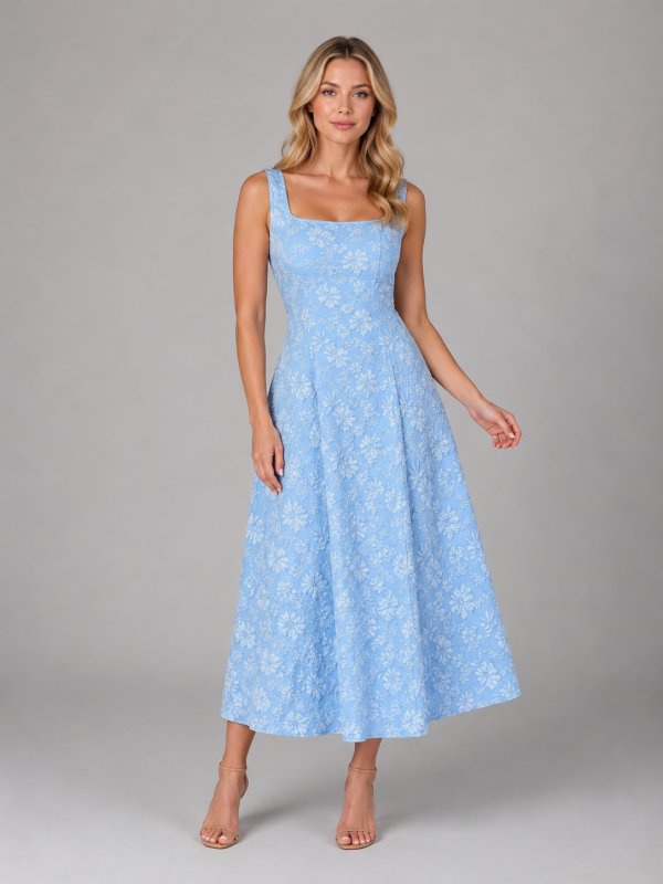 Cosima Jacquard Midi Dress