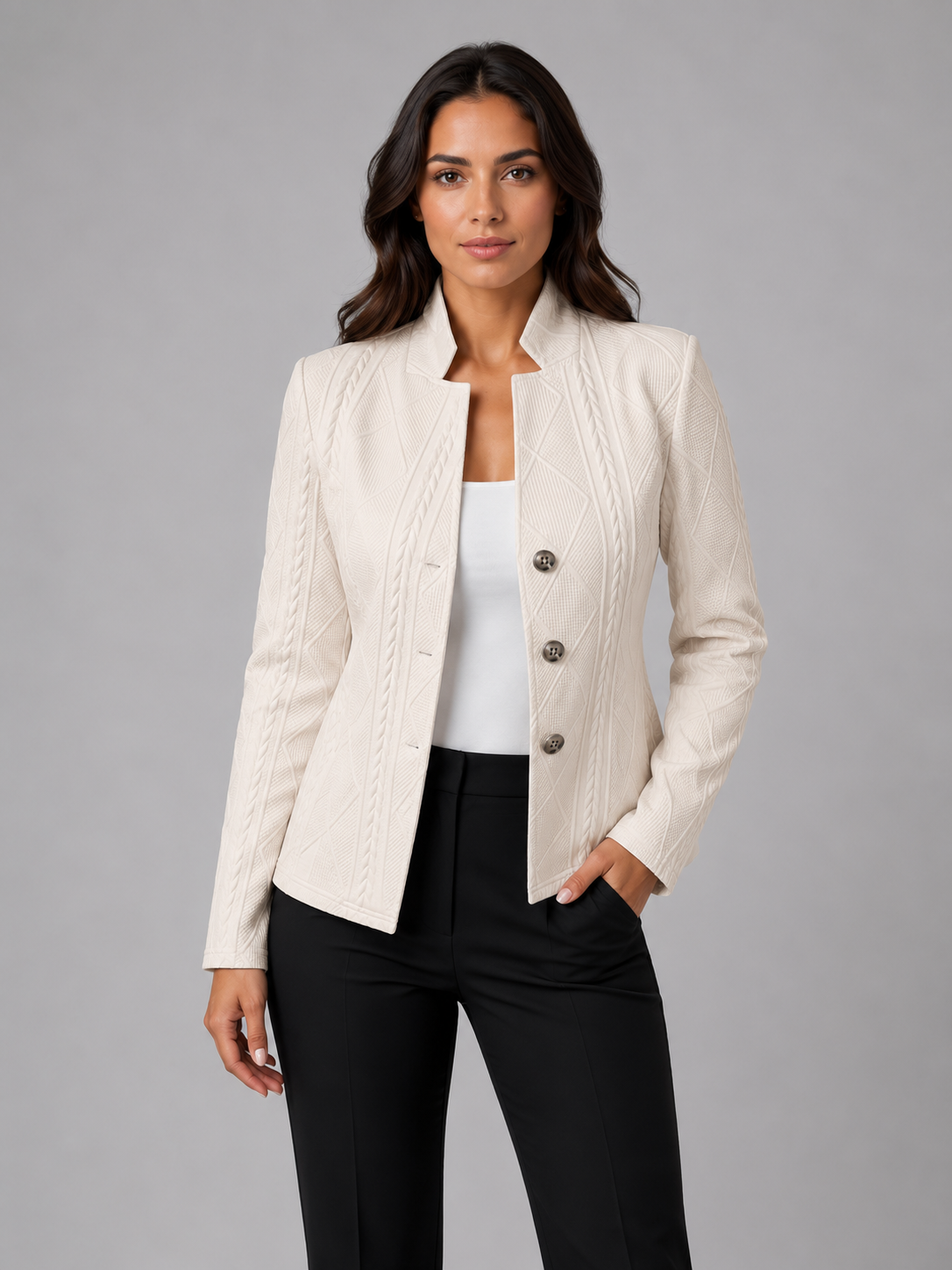 Mireille Textured Blazer - Image 4