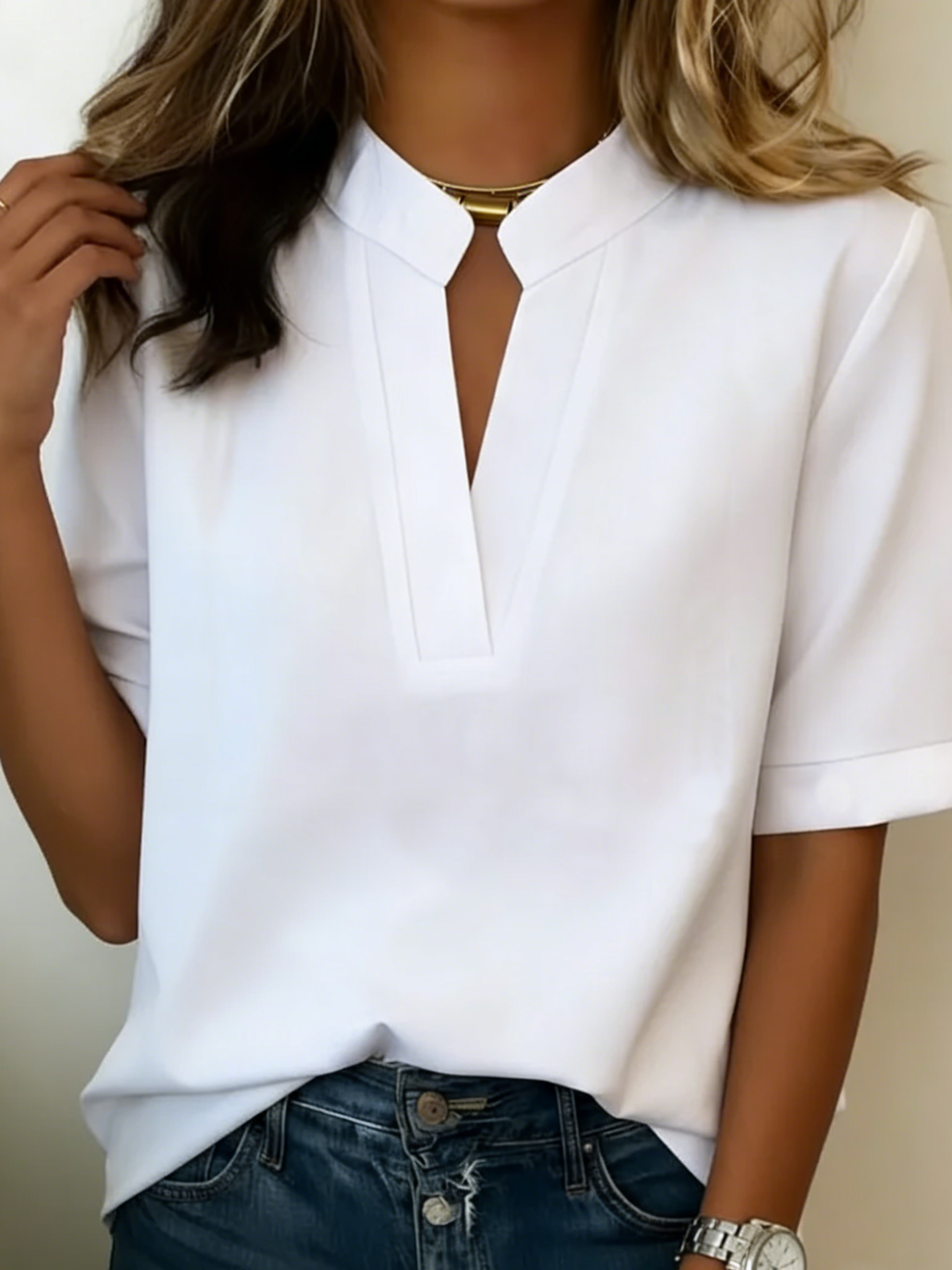 Elowen | Elegant V-Neck Blouse - Image 8