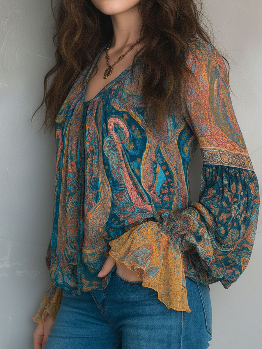 Cyrano | Elegant Flowy Womens Blouse - Image 4