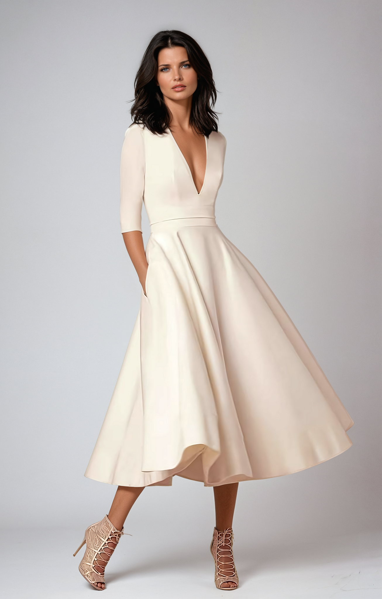 Lani | Elegant & Retro-Inspired Midi Dress - Image 1