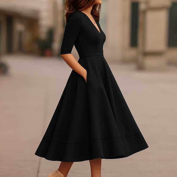 Lani | Elegant & Retro-Inspired Midi Dress