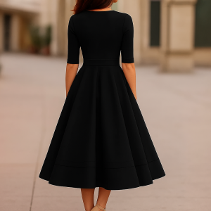Lani | Elegant & Retro-Inspired Midi Dress - Image 3