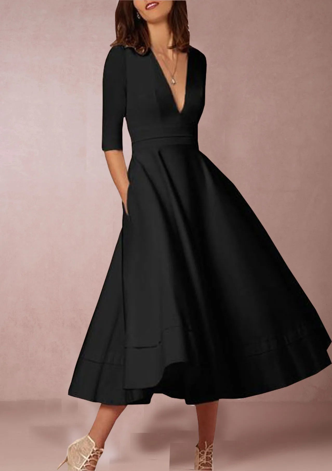 Lani | Elegant & Retro-Inspired Midi Dress - Image 4