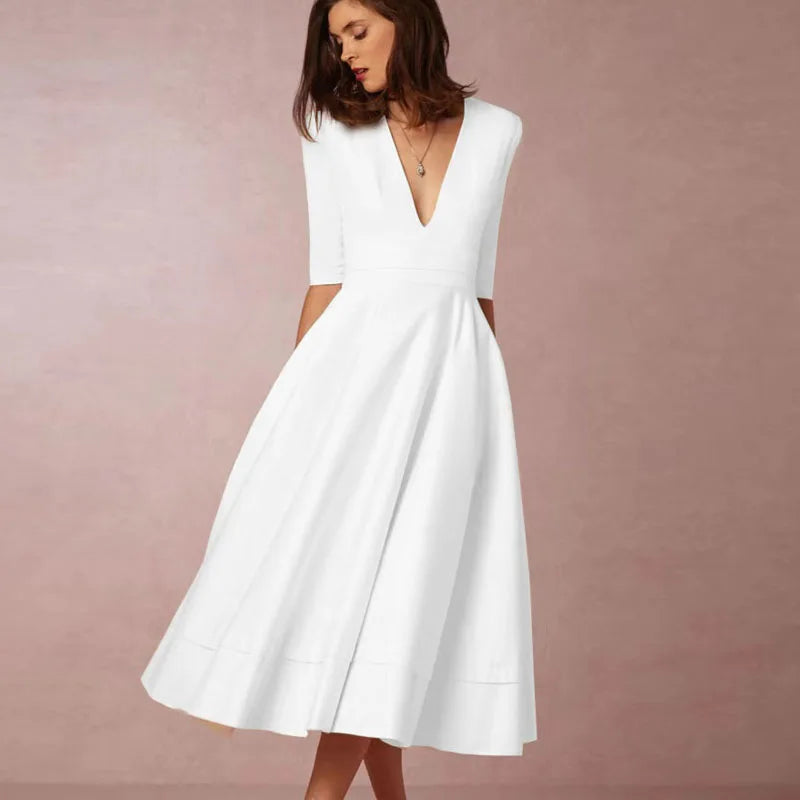 Lani | Elegant & Retro-Inspired Midi Dress - Image 7