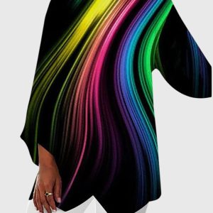 Maya | Elegant Butterfly Print Asymmetric Blouse - Image 3
