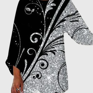 Maya | Elegant Butterfly Print Asymmetric Blouse - Image 6