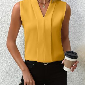Amelia | Women's Elegant V-Neck Blouse - Image 3