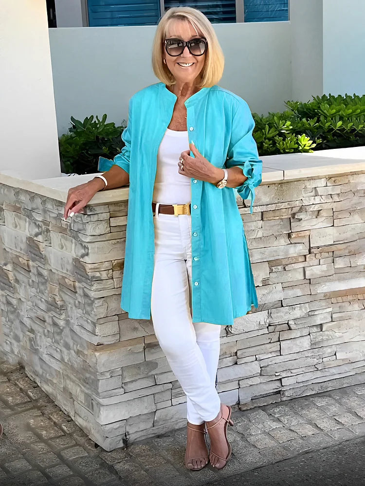 Elyra | Longline Tunic Blouse - Image 8