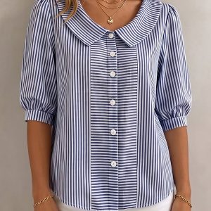 Camila | Elegant And Timeless Striped Blouse