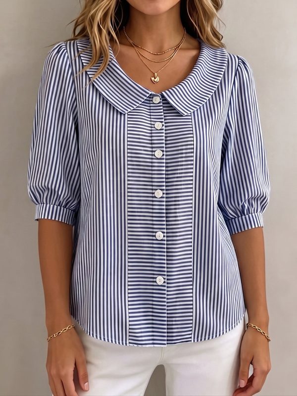 Camila | Elegant And Timeless Striped Blouse